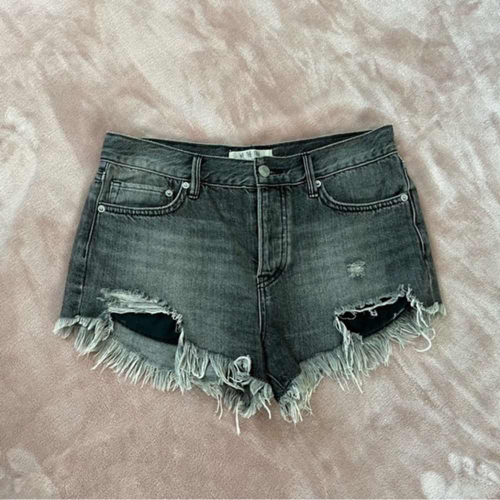 Free People Distressed Cut-off Jean Shorts